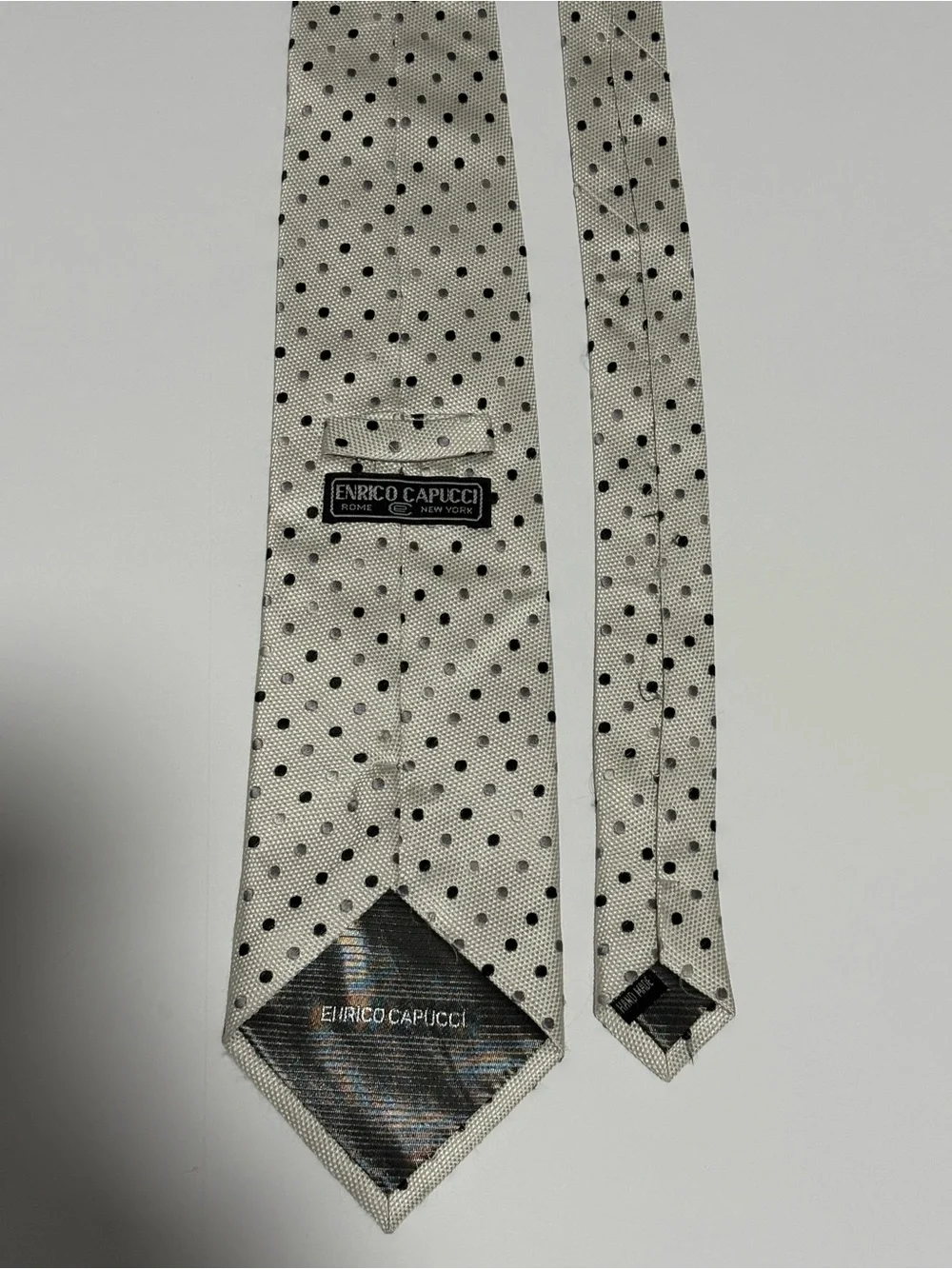 Silver Polka Dot Men's Tie